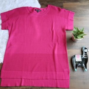 Cable and Gauge Short Sleeve Sweater Casual